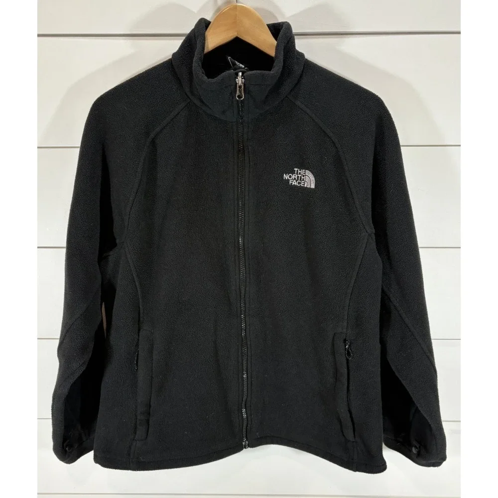 THE NORTH FACE Jacket Men's Medium M Black Low Pile Fleece Zip Winter Outdoors